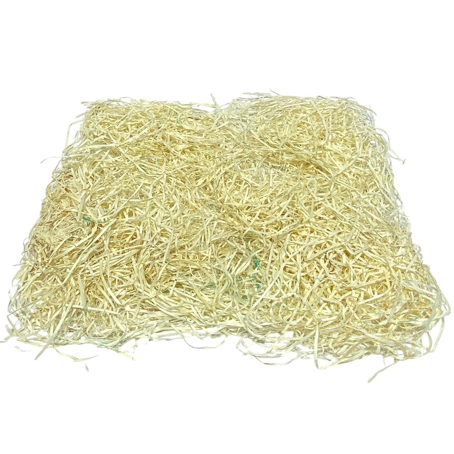 CRAFTS HAVELI Wood Shredded Filler Natural Beige 1 Packet for Gift Packing, Decorative Wooden Grass Cushioning Material for Hampers, Boxes & DIY Crafts