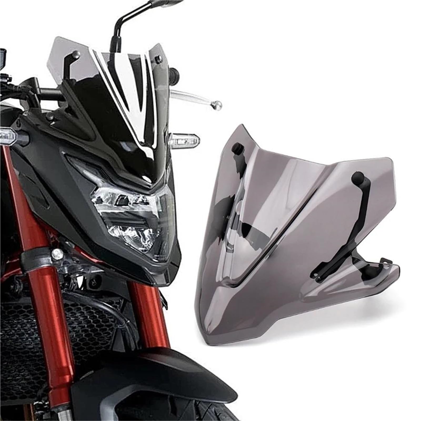 Spoiler Per Parabrezza Moto Per Per CB750 2023 Visiera Anteriore Sportiva In Plastica, Deflettori D'aria Regolabili Deflettori Antivento(Trasparente)