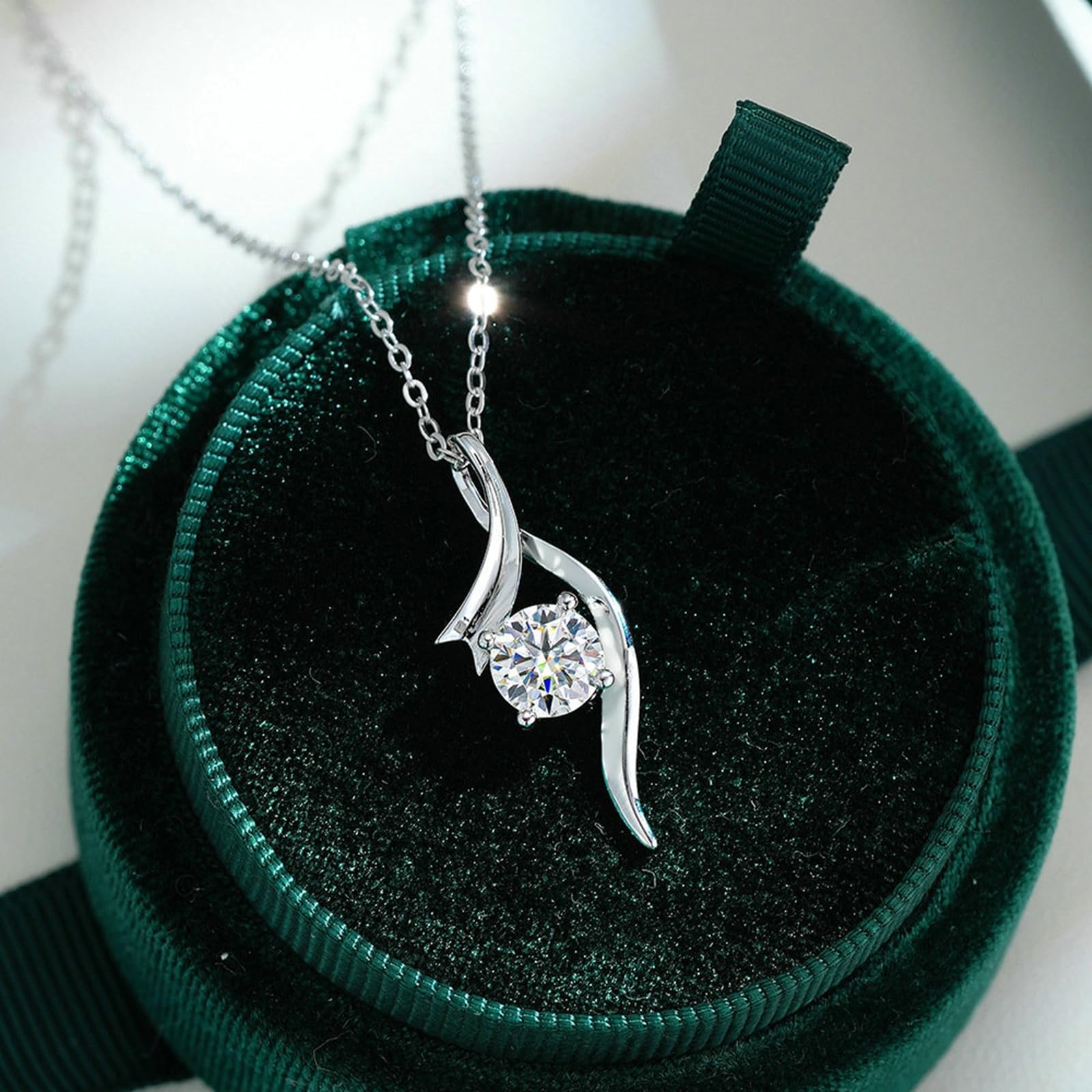 Wycian DEF - Collana in oro da donna con ciondolo a forma di simbolo dell'infinito in oro bianco 18 carati, 40 + 5 cm