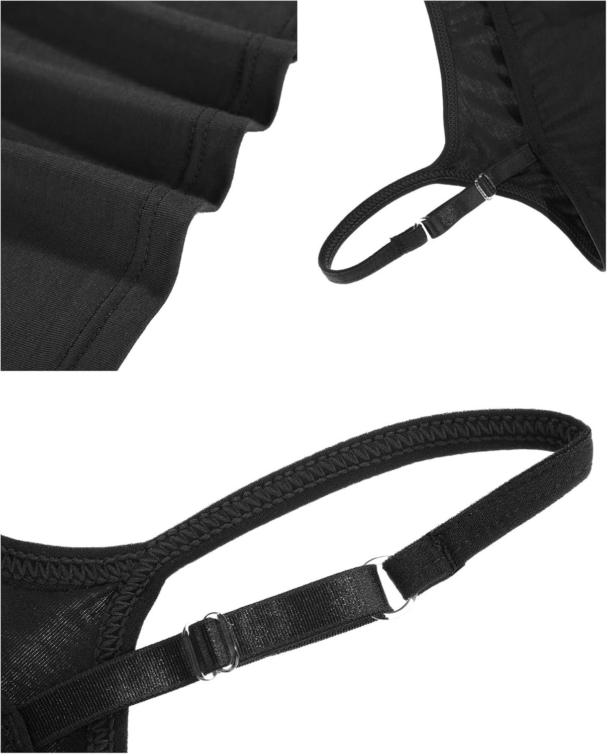 WILLBOND 3 Pieces Women Basic Long Tanks Adjustable Spaghetti Strap Camisole Top - Image 5