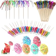 RYAN 200 Pièces Parapluie Cocktail Décoration Accessoire D'artifice Cocktail Bâtons pour Fruits Gâteaux Mariage Bar Fête D'anniversaire Boissons Aliments Décoration