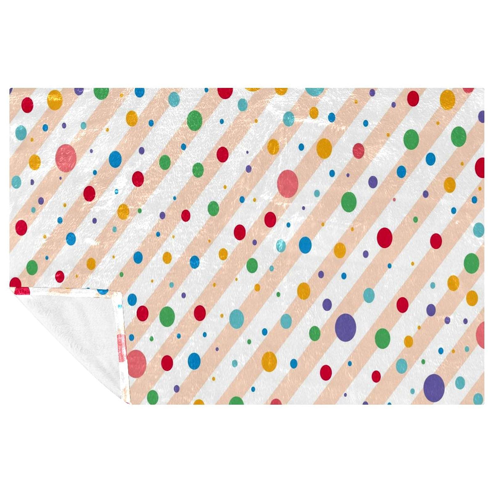 Couverture douce et chaude à pois roses pour des nuits paisibles et sereines