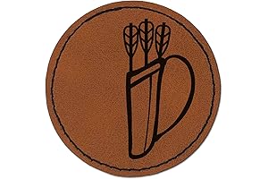 Archer Quiver with Arrows Faux Leather Patch