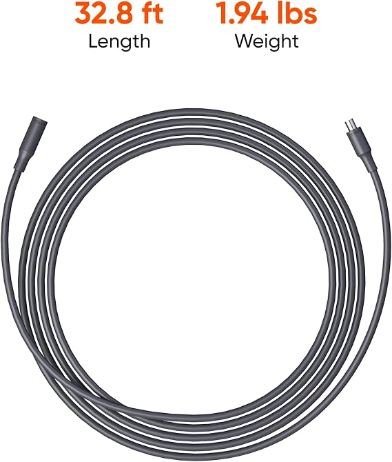 Jackery DC Extension Cable for Solar Panel 16.4 feet / 5 Meter, Black