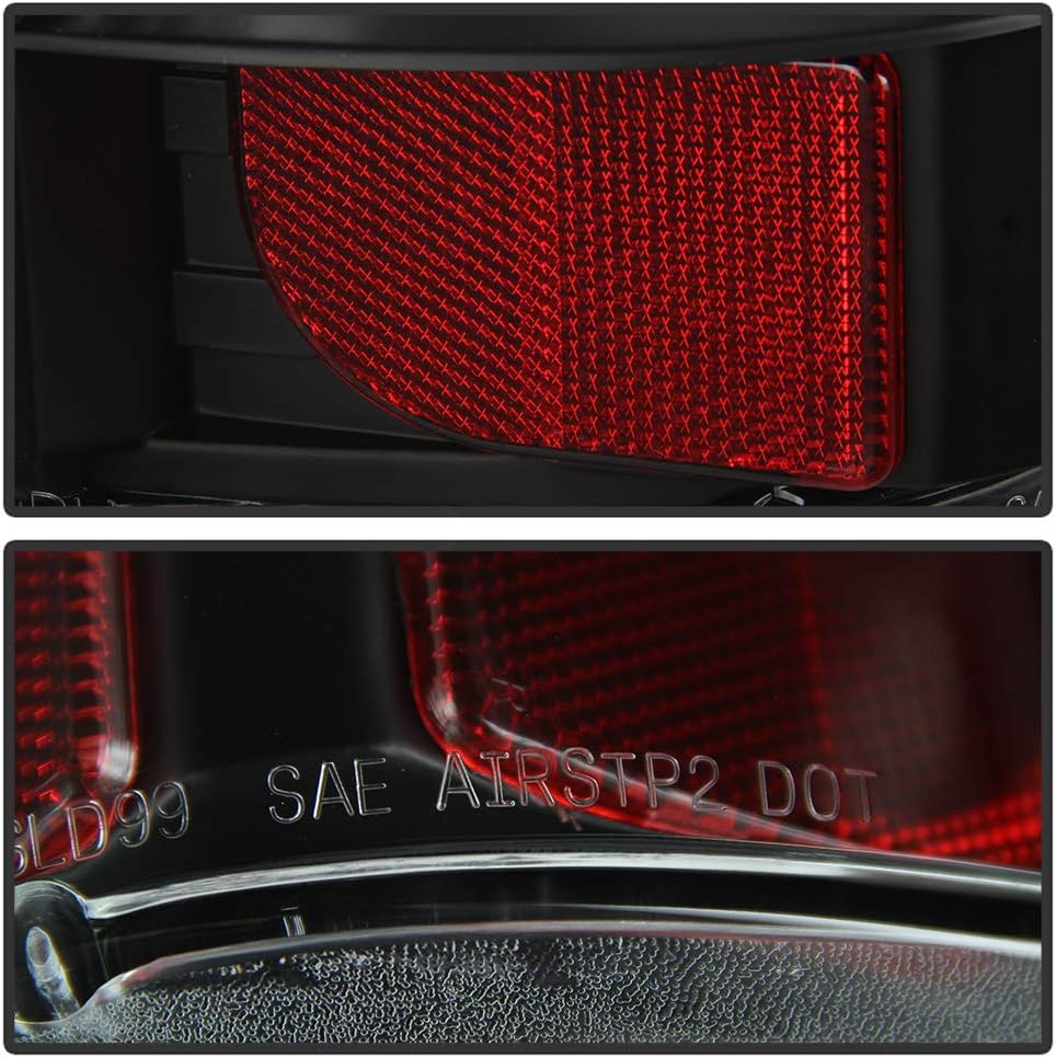 ACANII - For 1999-2002 Chevy Silverado 1500 99-06 GMC Sierra Black Tail Lights Brake Lamps Driver & Passenger Side