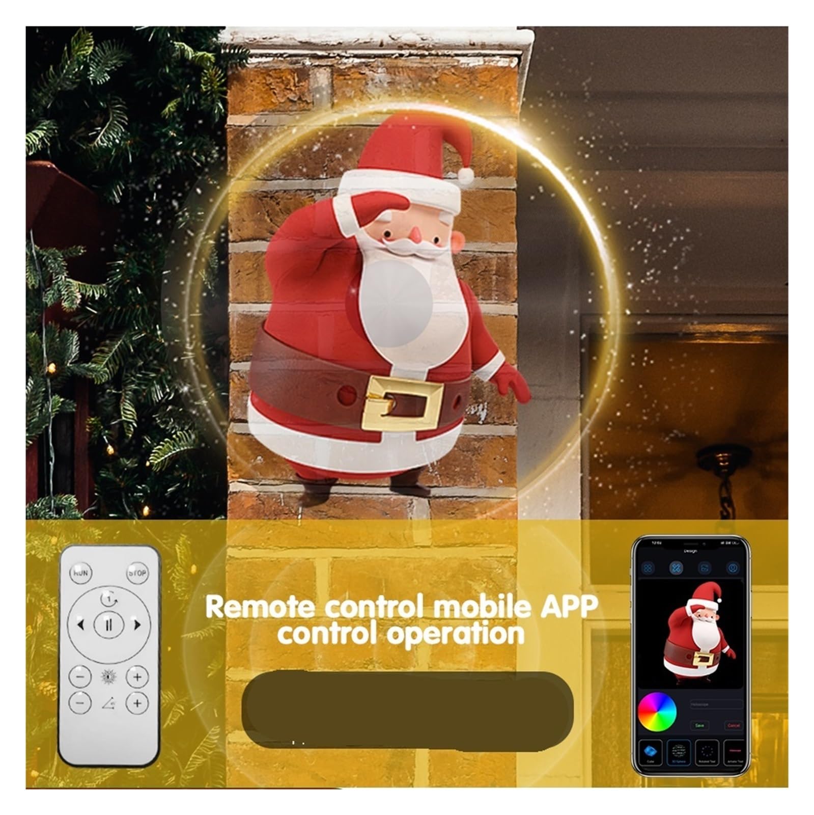 42CM WiFi 3D Hologram Projektor Fan – Pilot Zdalnego Sterowania, Wyświetlacz LED i Holograficzne Reklamy Moc,Oświetlenie wysokiej rozdzielczości