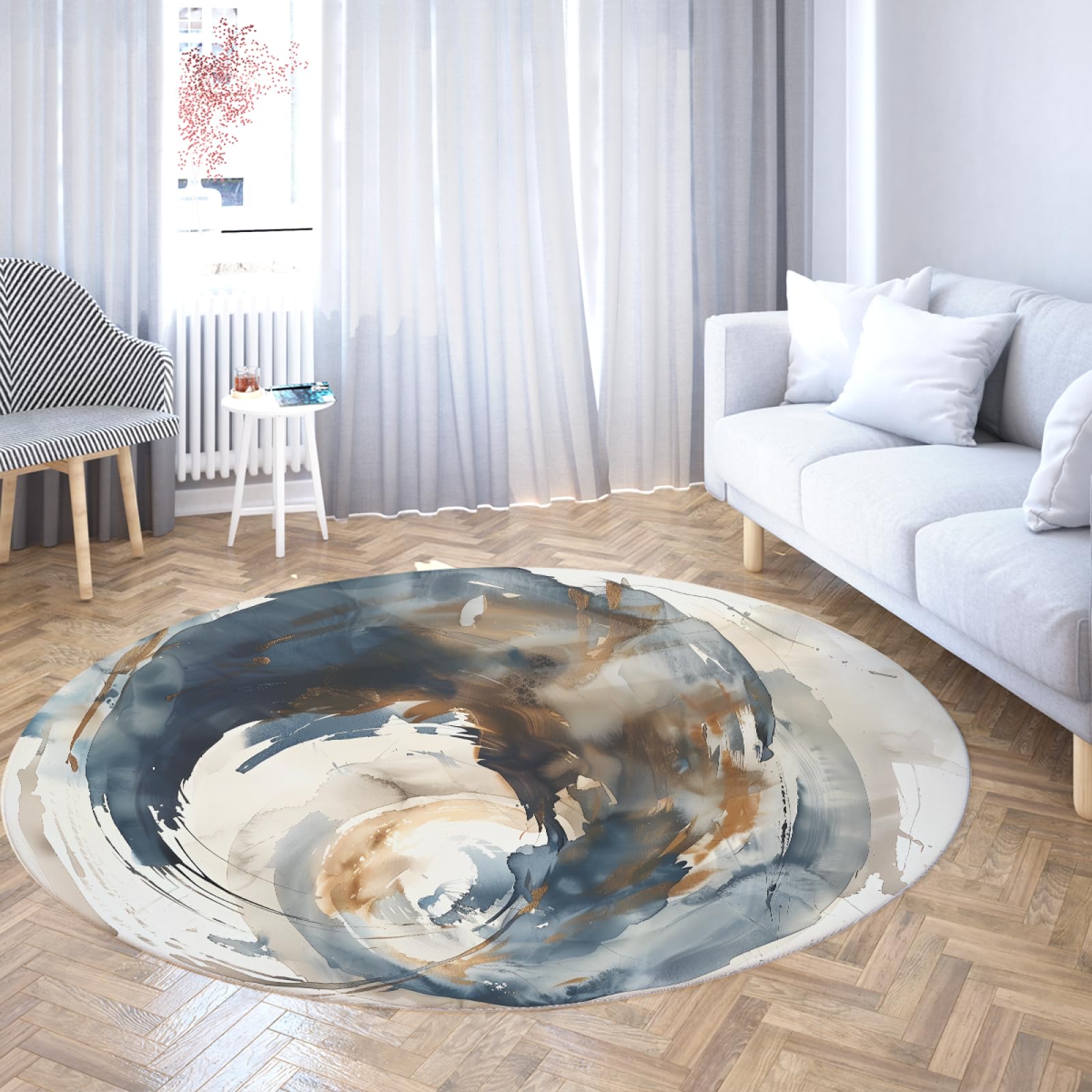 Moquette de buanderie ou salon doux aquarelle sous table basse design