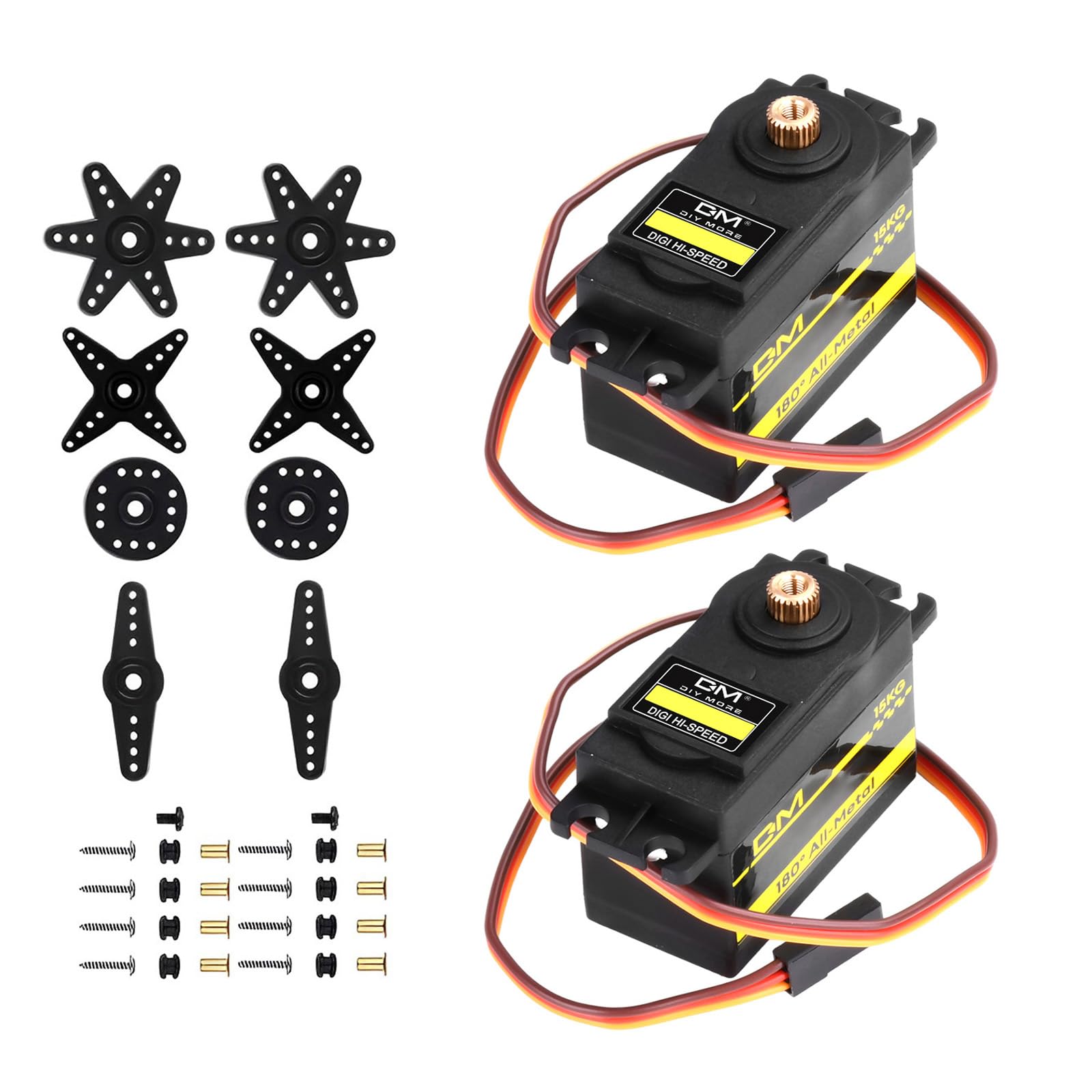 diymore 2 pièces Servomoteur Engrenages en métal Servo [Convient Uniquement aux Personnes de Plus de 16 Ans]