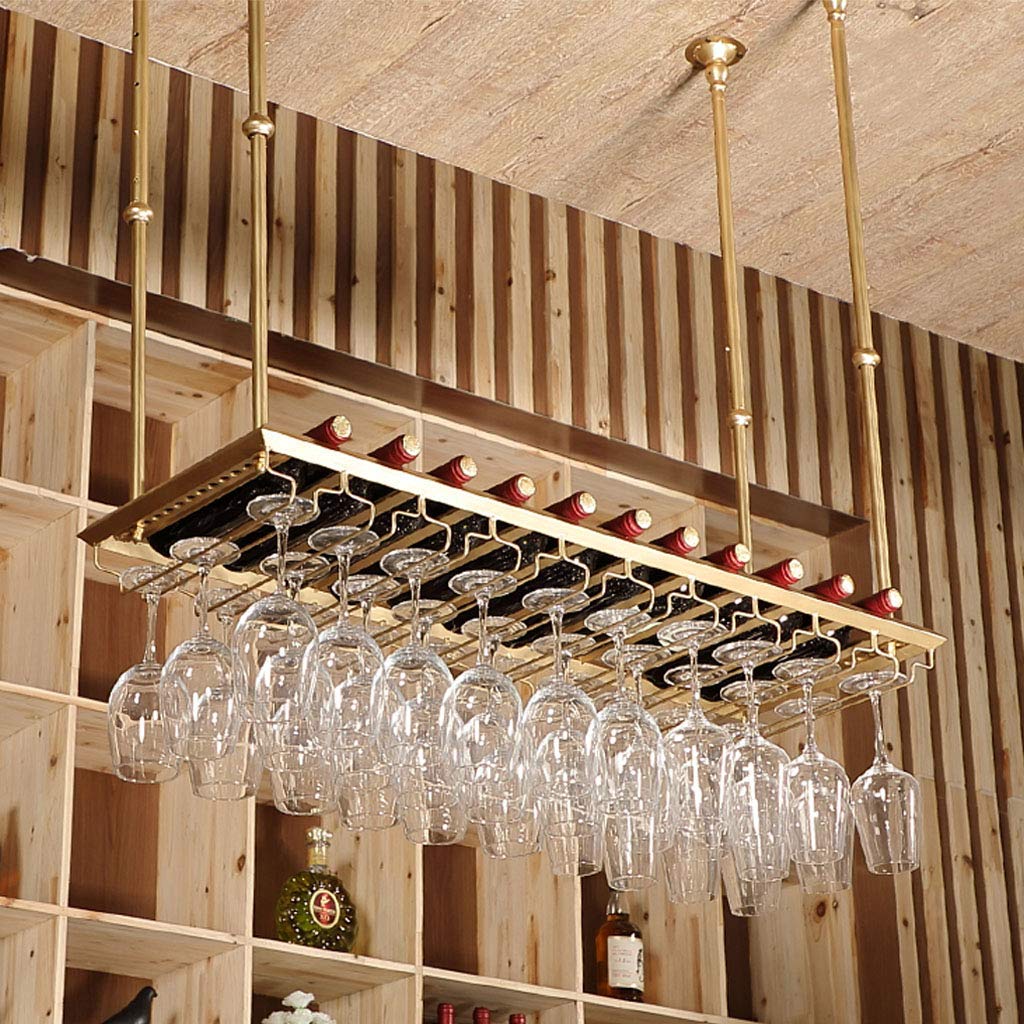 Étagère suspendue pour bar et cuisine, porte-verre de plafond en métal pour ambiance bistrot