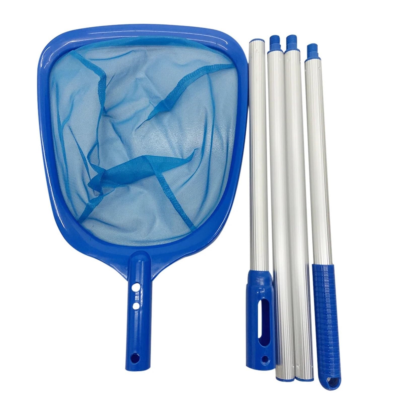 Épuisette télescopique for Bassin à Poissons, Amovible, légère et multifonctionnelle, for écumer Les débris pour Nettoyer la Piscine(Fishing+Barrel Rod)