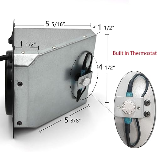 Miniatura 3 de Hongso Ventilador de repuesto para calentador de pared sin ventilación, kit de accesorios para Mr. Heater, Dyna-Glo, Dyna-Glo 30,000 BTU,