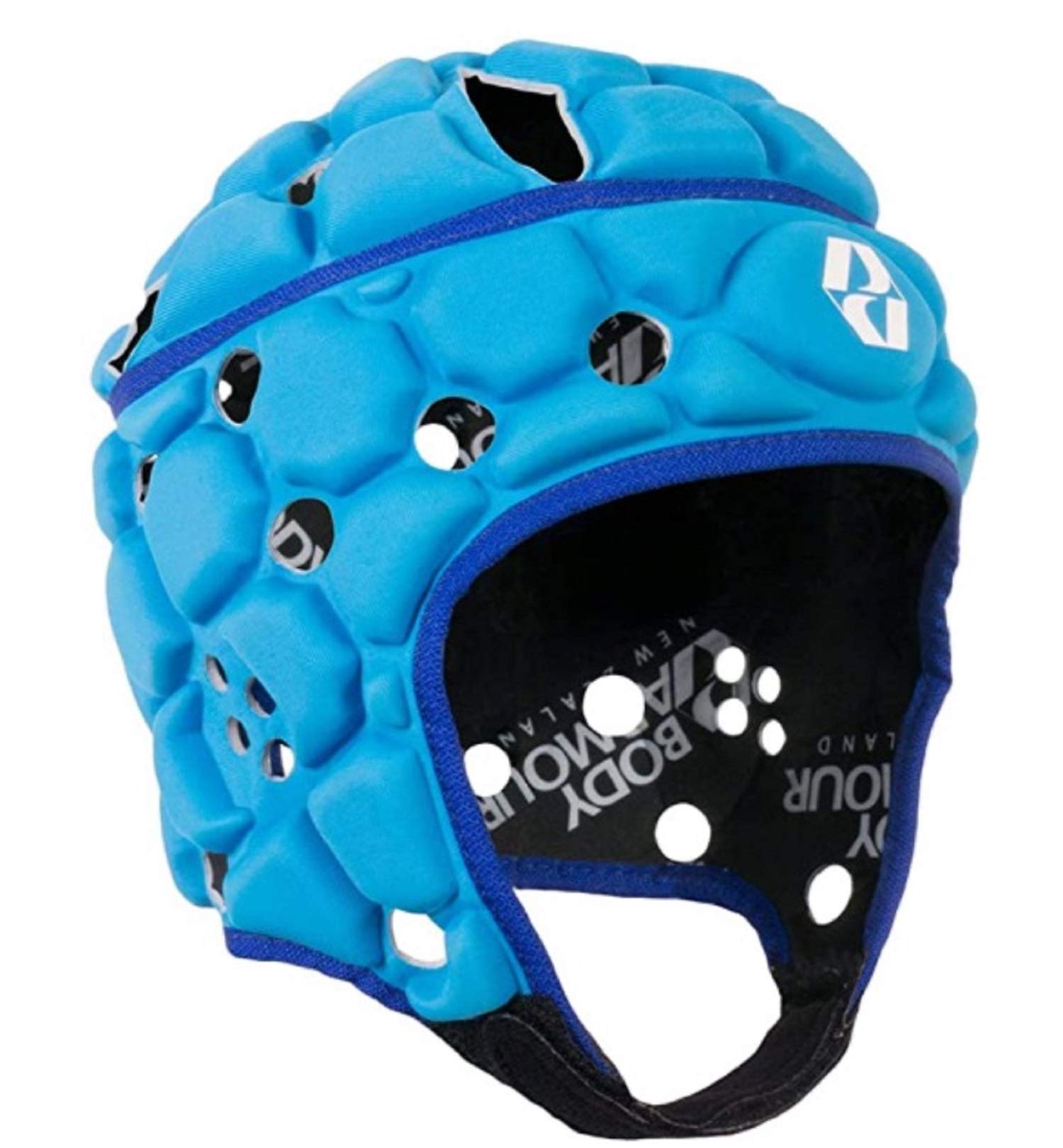 Body Armour Ventilator Headguard Rugby Head Protection Scrum Cap - Adult (XLarge, Mid Blue)