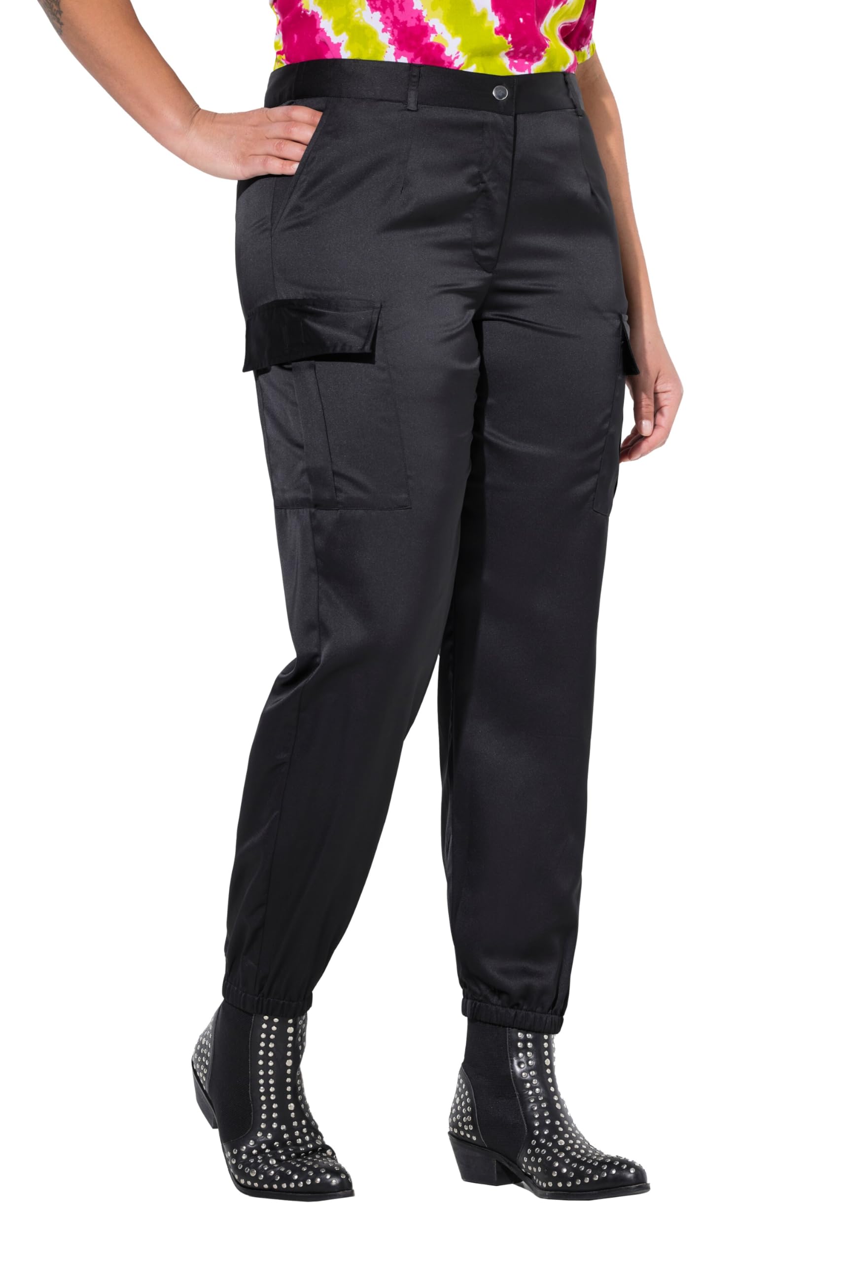 Angel of Style Damen große Größen Übergrößen Plus Size Cargohose, Satin, 6 Taschen 839986