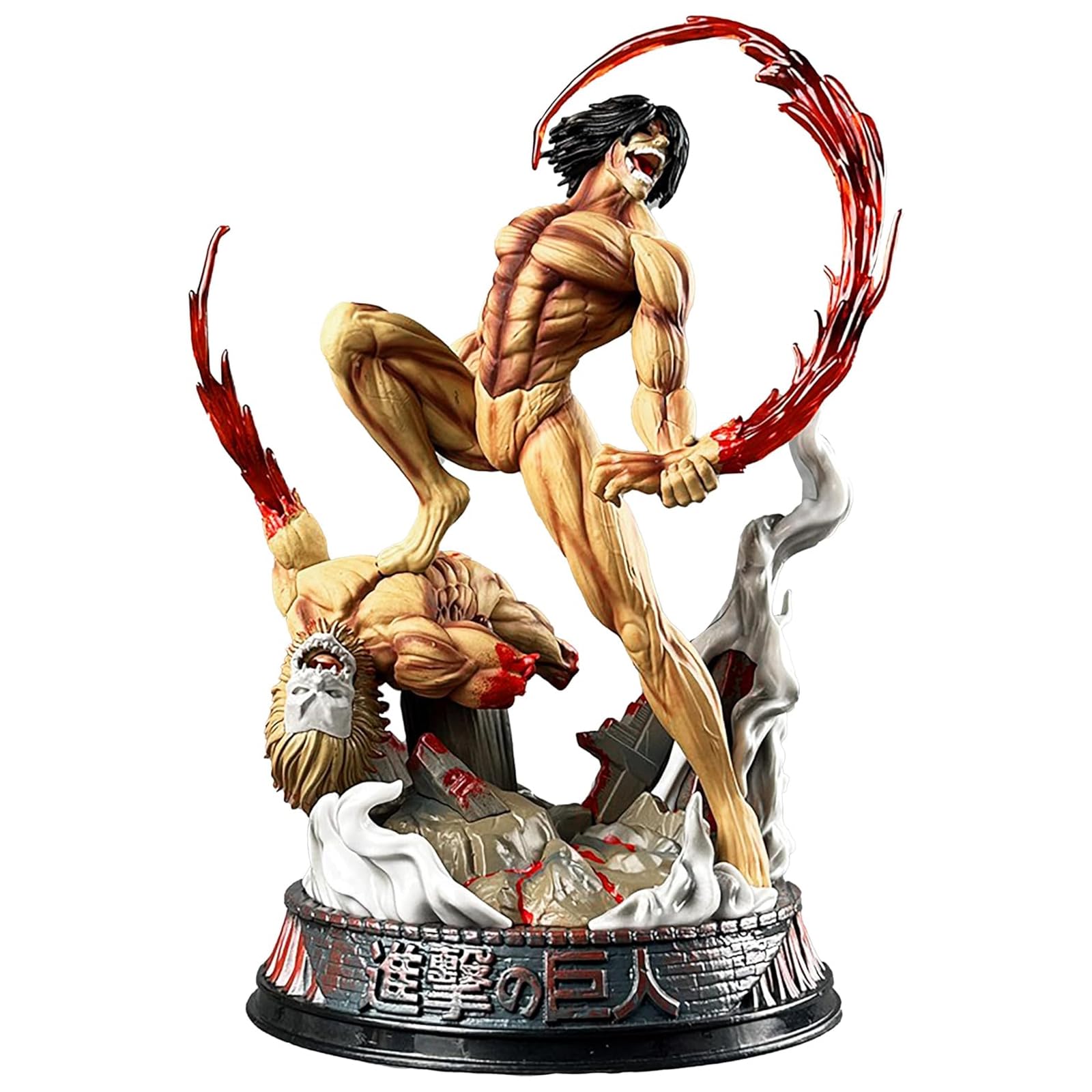 Epitome Eren Jaeger Figura de acción de anime Eren Jaeger Battle Stance Anime Personaje Rips Figura The Jaw Giant Apart Modelo de PVC Estatua Coleccionables Adornos Decoración de Escritorio Regalos