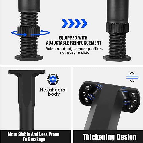 Miniatura 10 de SKMYL Patas de soporte central de altura ajustable para marco de cama, patas de soporte de listones centrales de cama (8.2  14.7 (2 unidades)