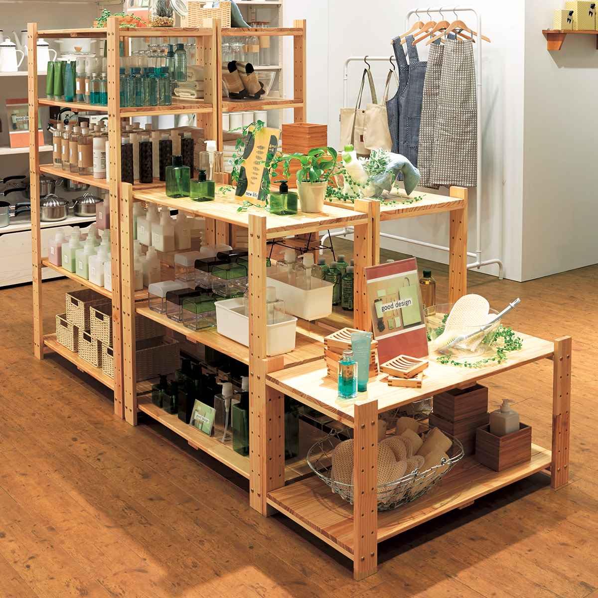 Amazon | ウッドシェルフ 幅90×奥行43.5×高さ90cm棚3段 1台 【 木製