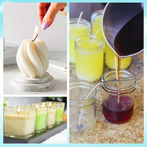 Miniatura 5 de 250 mechas de velas para hacer velas de 2, 4, 6, 8, 10 pulgadas, con bajo contenido de humo, preenceradas, suministros para hacer velas DIY