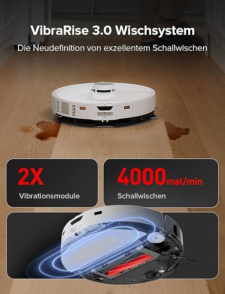 roborock S8 MaxV Ultra Robot Vacuum Cleaner with Mop Function and Lifting Mop, Extensive Cleaning Thanks to the Extendible Side Brush, 10,000 Pa, 60 °C Hot Water Mop Wash, All-in-One Dock - 4