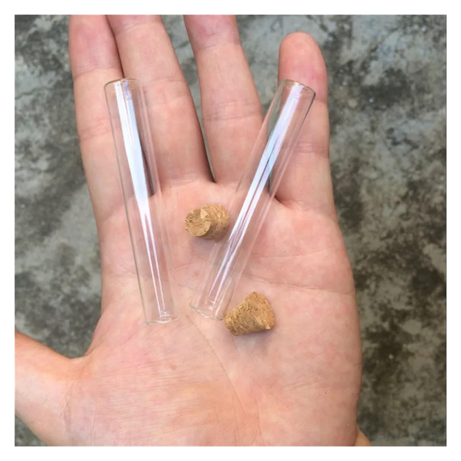 Reagenzgläser 5 ml 12 * 75mm Kleine Glas Reagenzglas Fläschchen Gläser Mit Korken Stopper Leere Transparente Flaschen 100 stücke