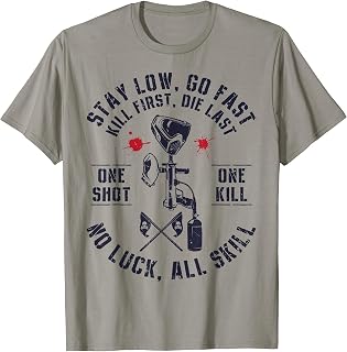 Stay Low Go Fast Funny Paintball Players Slogan Gifts Men T-Shirt