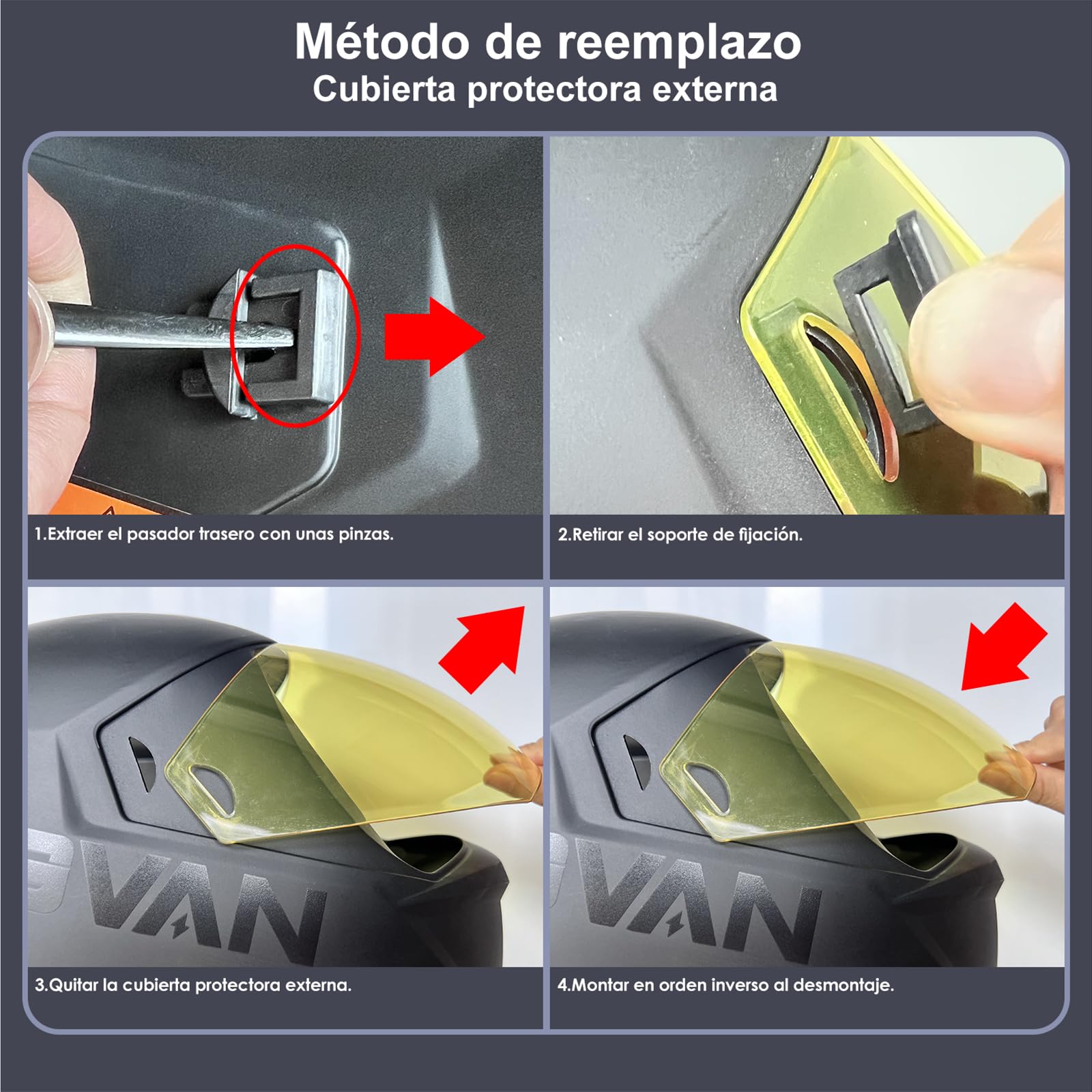 Careta de soldar Juego de 7 Pantallas Protectoras, vidrios de Repuesto internos y externos, 5 Exteriores + 2 Interiores para caretas de soldar automáticas H-21