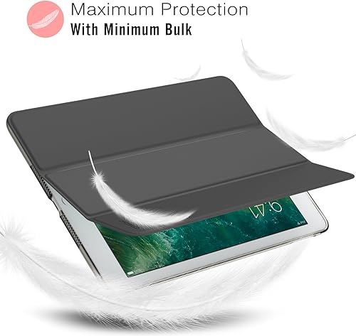 Miniatura 8 de MoKo Case Fit 20182017 iPad 9.7 56 generación, delgada y ligera, con protector trasero translúcido esmerilado para iPad 9.7 20182017, encendido y
