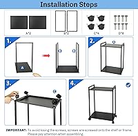 Vista 7 de Liitrton Soporte de torre para computadora, soporte de PC de 2 niveles con ruedas bloqueables, soporte para CPU debajo del escritorio para oficina