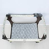 Vista 5 de Juego de sábanas protectoras de colchón ajustables impermeables Pack and Play, compatible con Graco Pack n Play & Dream On Me & Pamo Babe, para Gris