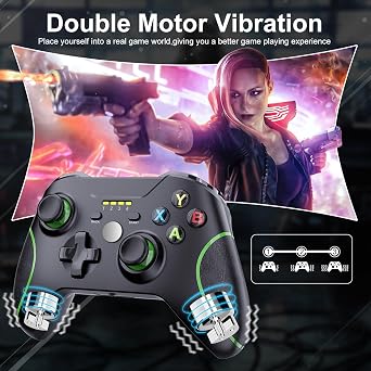 Xbox One Controller,2.4GHz Wireless Xbox Controller with 3.5mm Headphone Audio Jack Xbox Controller for Xbox One X/S Xbox Series X/S,Black
