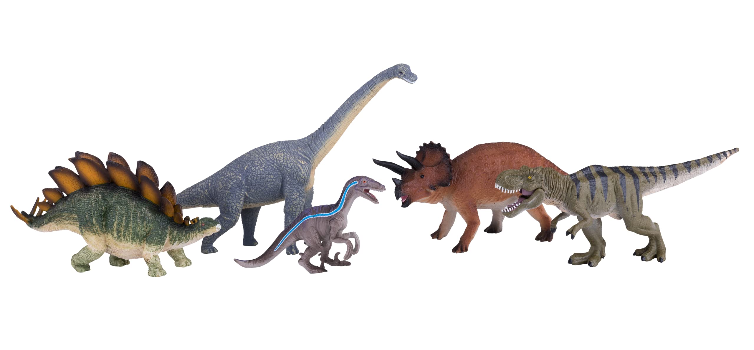 MOJO - 5pc Dinosaur Prehistoric Life Playset | Hand-Painted Toy Figure | Prehistoric Life Collection | True to Life & Highly Detailed | Designed in UK