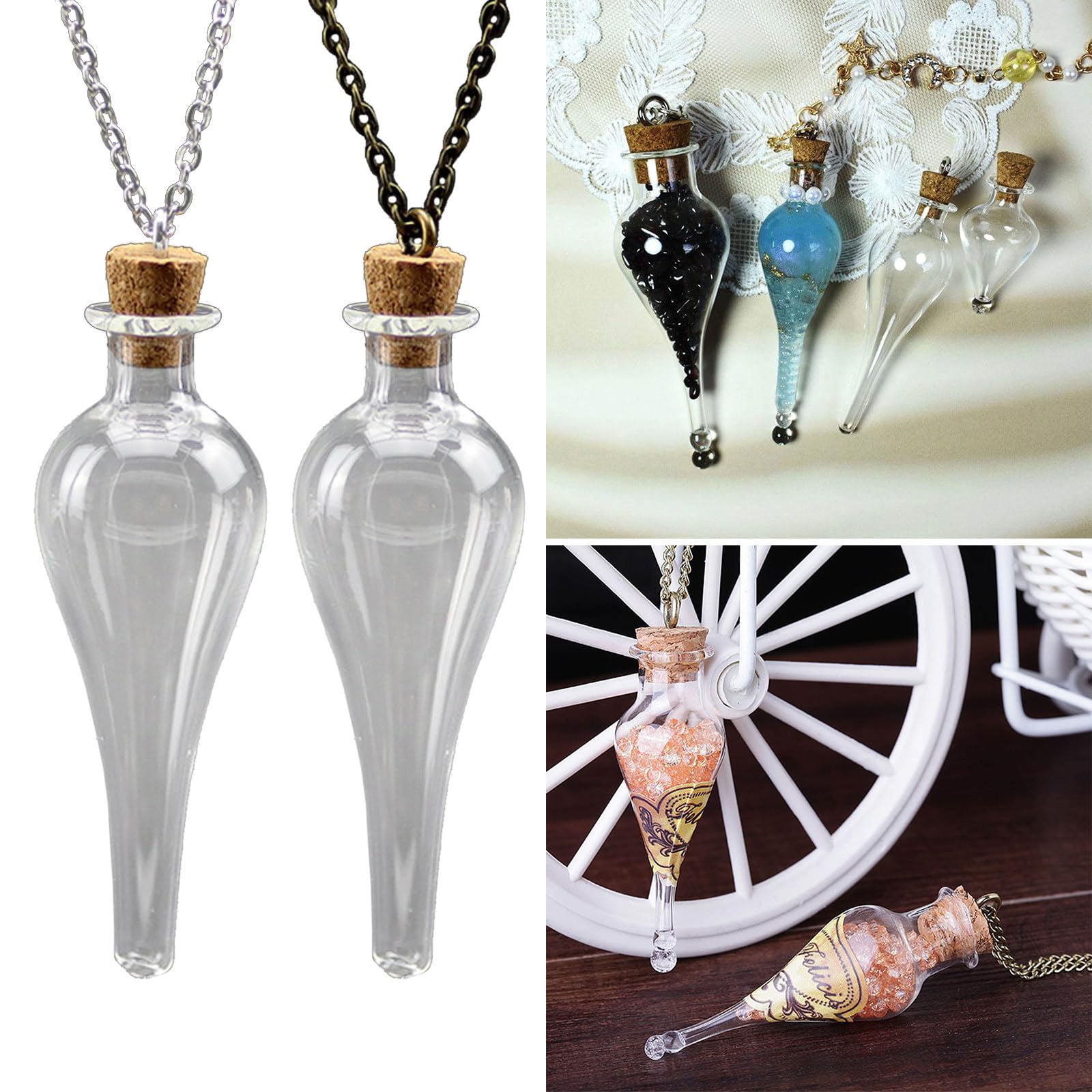 Amazon.com: ZORESCOLEO Vintage Glass Bottle Necklace Cork Potion
