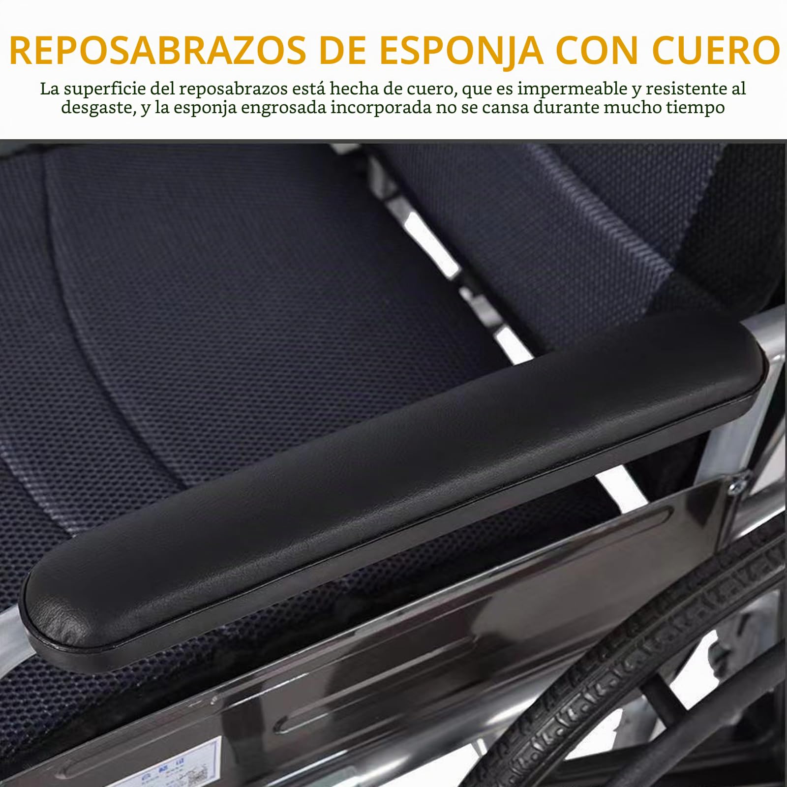Silla de ruedas plegable ligera con reposapiés y reposabrazos extraíbles, asiento de 18 pulgadas, dispositivo de movilidad estándar para adultos para usuarios bariátricos y discapacitados