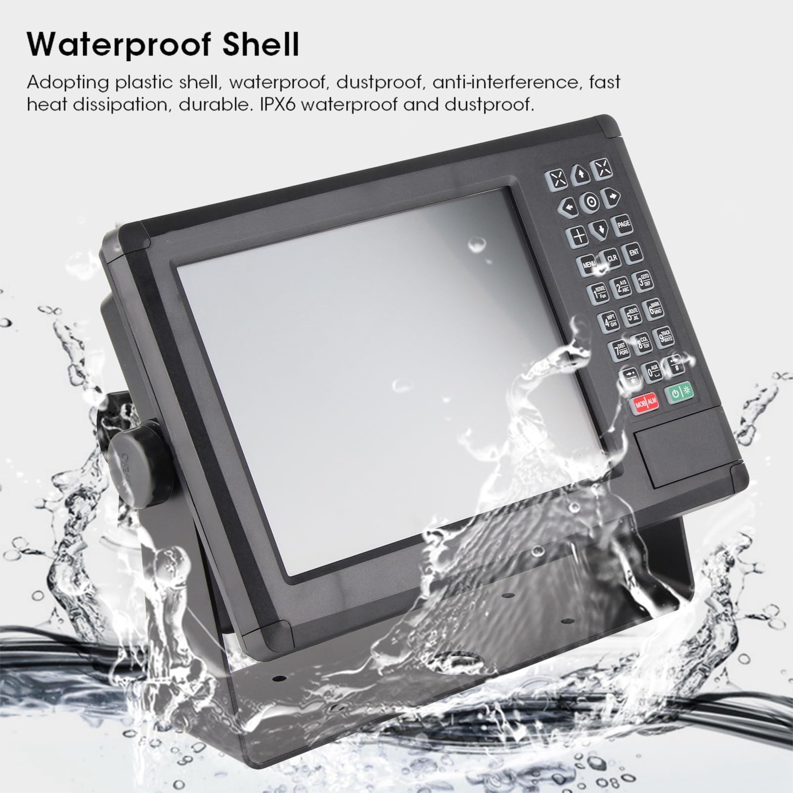 Marine-GPS-Kartenplotter Schiffsnavigation 10,4-Zoll-LCD-Display Wasserdicht mit Akustischem Alarm für XINUO-MAP C-Map
