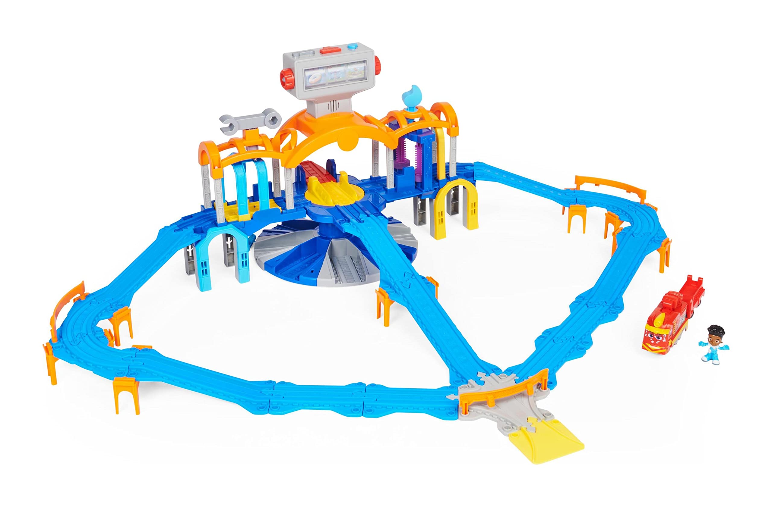 Mighty Express, La Stazione Centrale, Playset Mission Station, con Treno Esclusivo Nate, Luci e Suoni, Giocattolo per Bambini 3+
