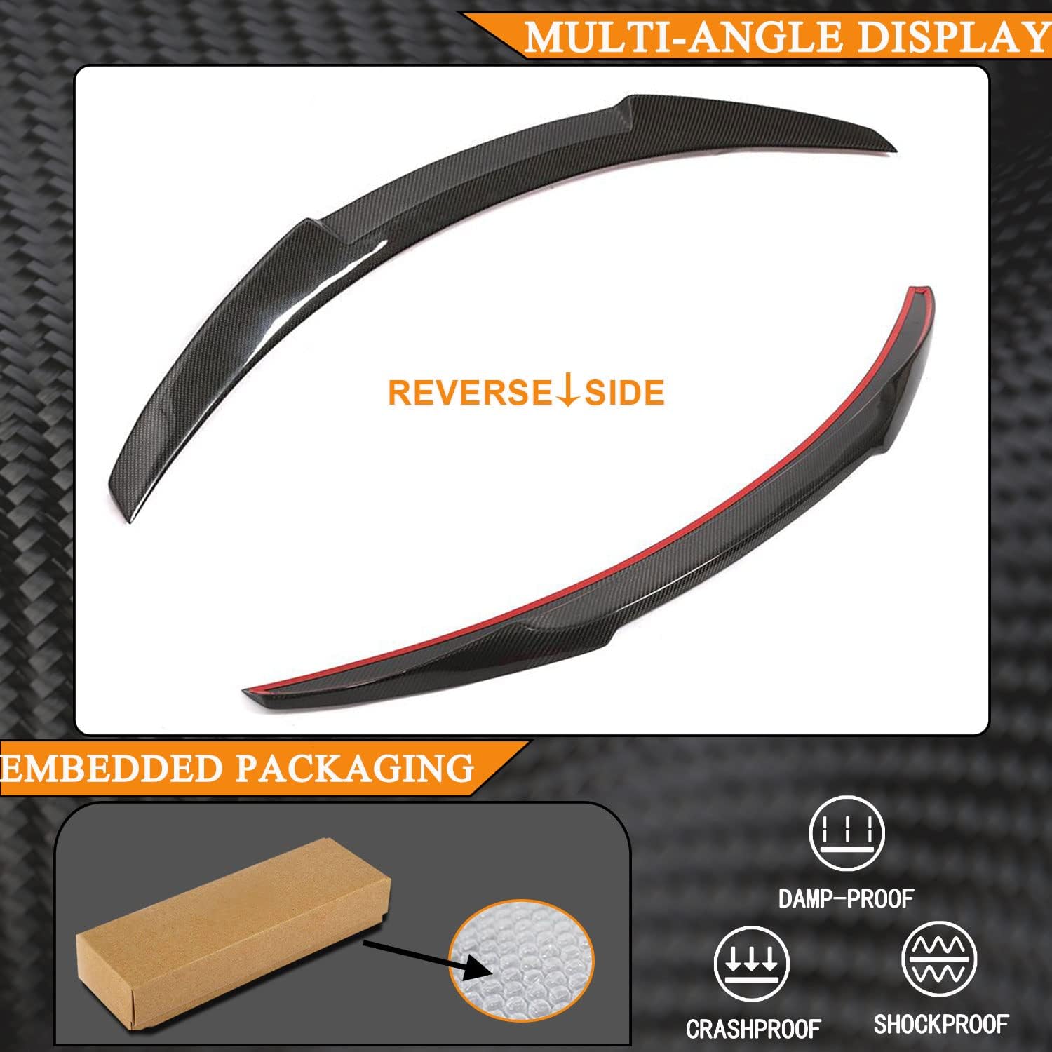 Carbon Fiber Rear Trunk Spoiler Fits for BMW 3 Series E90 2006-2012 M3 2008-2013 Sedan Factory Outlet CF 323I 325I 328I 330I 335I Auto Rear Boot Lid Highkick Wing Lip