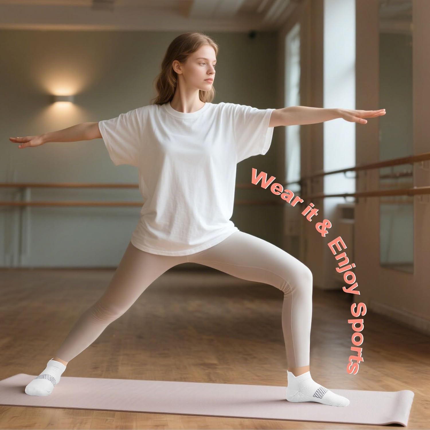 ACTINPUT Cushioned Compression Socks for Women 7 Pairs,Ankle Running Socks with Heel Tab, Anti-Blister Low Cut Athletic Socks - Image 7