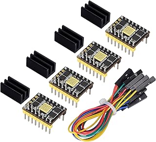 BIGTREETECH TMC5160 V1.3 SPI Stepper Motor Driver Ultra-Silent Drivers Support SPI with Heatsink for Octopus/Octopus Pro/SKR 3/SKR 3 EZ/SKR 2/SKR Pro 3D Printer Control Board (4 PCS)