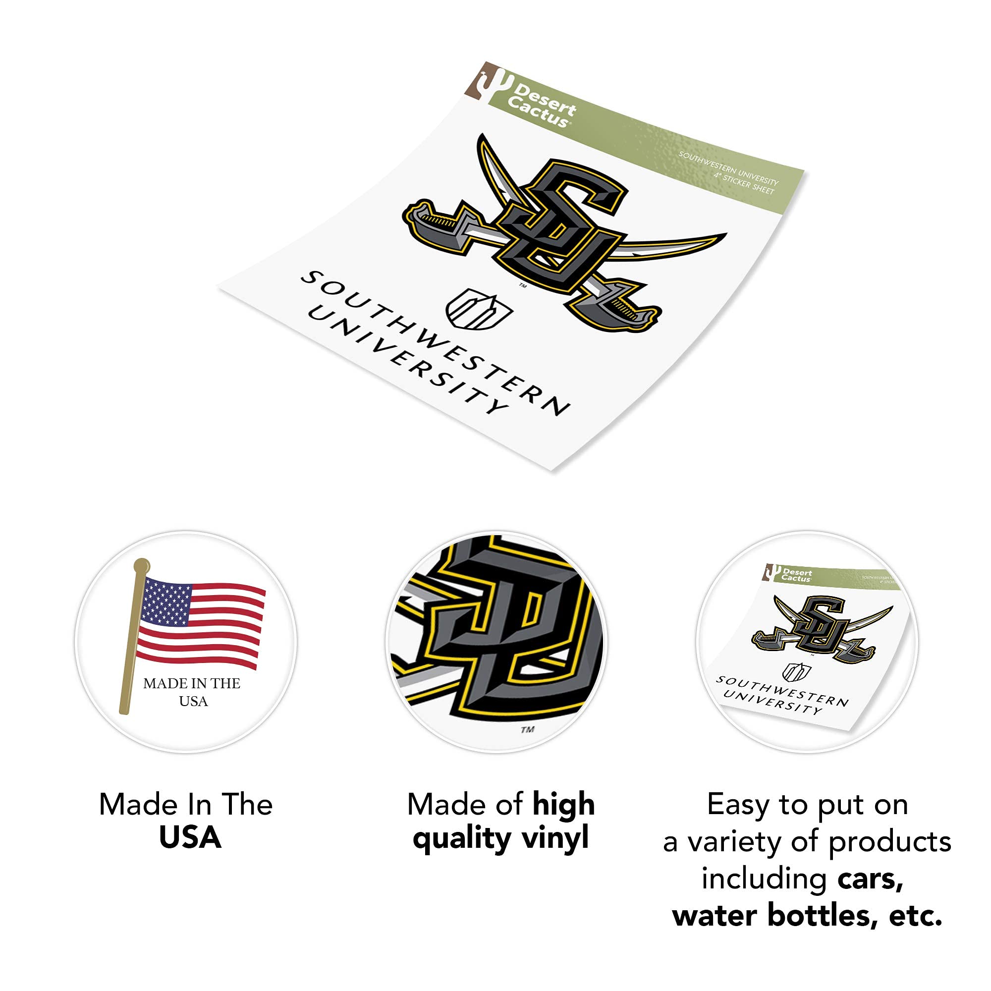Desert Cactus Southwestern University Sticker SU Pirates