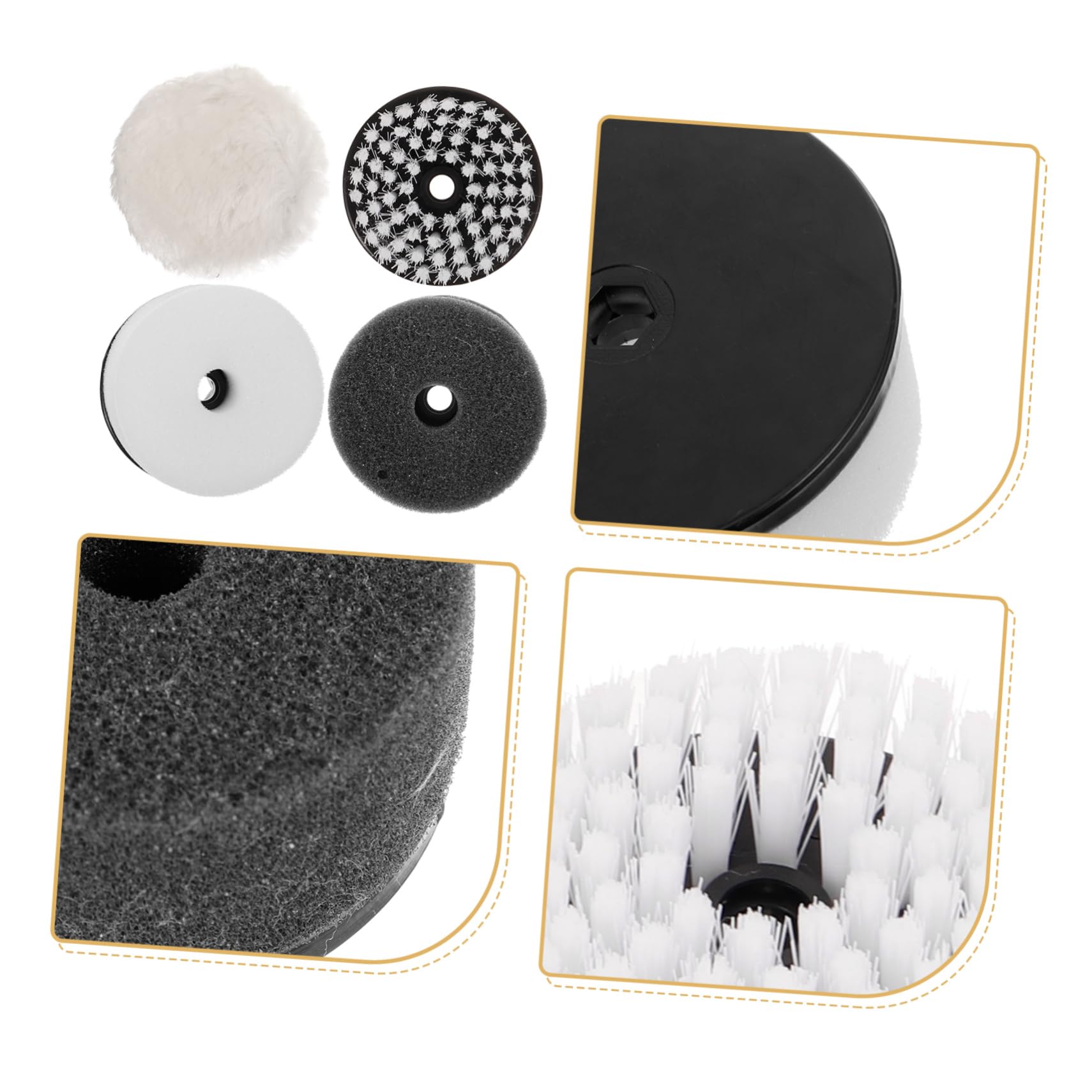 Healvian 5 Series Limpiar Y Pulir Accesorios De Eléctrico De Incluye Y Esponjas Y Zapatillas 4 Piezas X 5