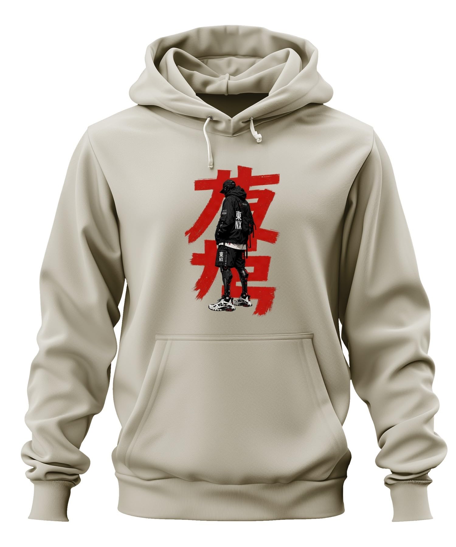 Cyberpunk Techwear Cyborg Japan Y2K - Felpa con cappuccio | Robot futuristico fantascientifico manga Otaku Tokyo regalo estetico scuro meccanico gaming