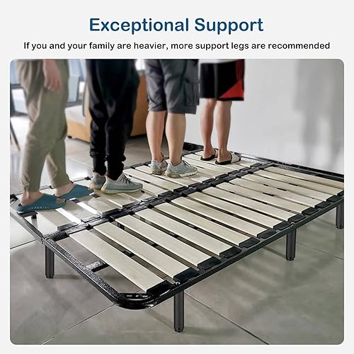 Miniatura 6 de Miaguroo Patas de soporte para base de cama 4 piezas de 708 a 13 pulgadas de altura ajustables de metal extra duradero patas de soporte de listones