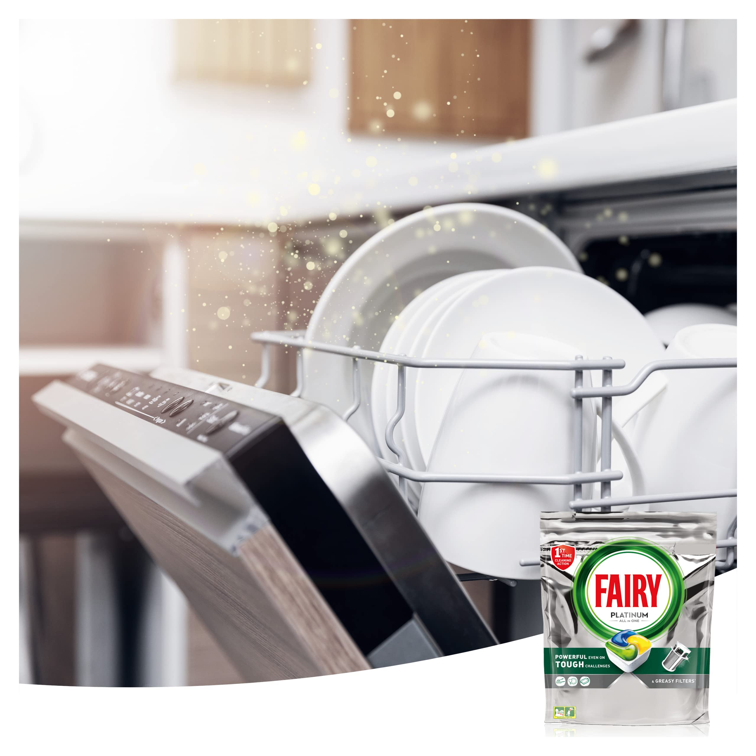 Fairy Pastiglie Lavastoviglie Platinum - 195 Lavaggi - 3 confezioni da 65 lavaggi