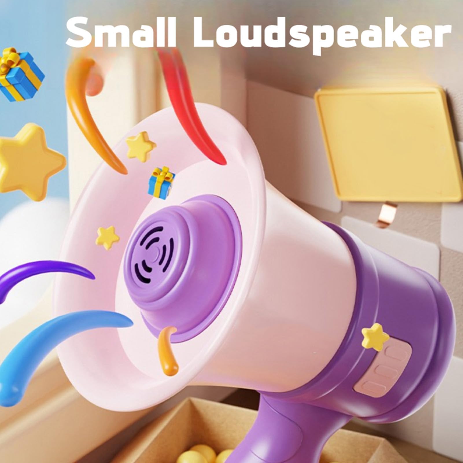 VELATEMOR Mini Megáfono con Grabación y Reproducción en Bucle, Altavoz Portátil de Mano para Eventos Al Aire, Escuela, Deportes, Venta - Incluye Batería y Cadena (Juguete) — view 2