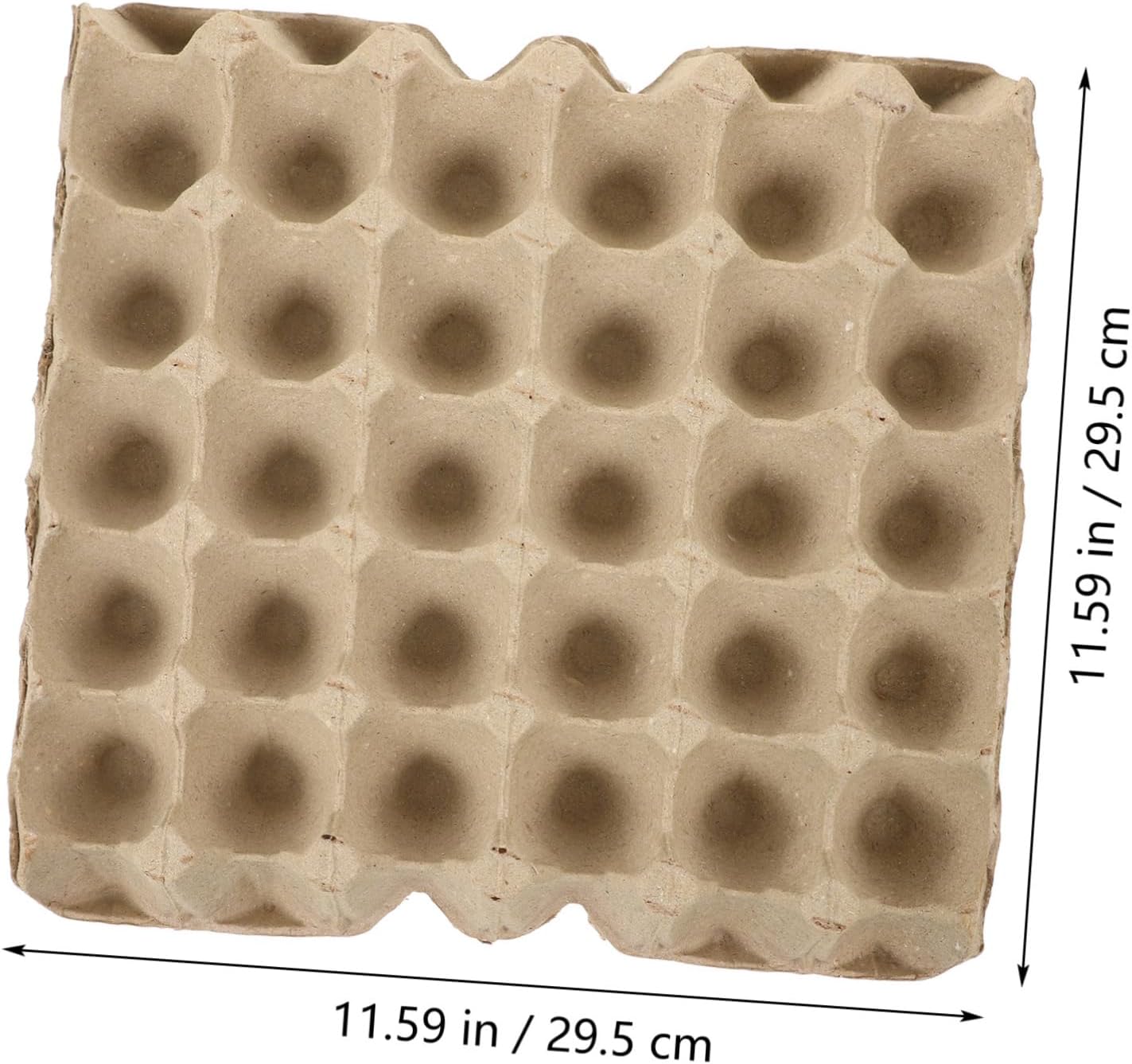 5Pcs Reusable Paper Pulp Egg Cartons Egg Tray Holder Safe and Convenient Fridge Organizer Stackable Design for Home and Market Use Natural Paper Color