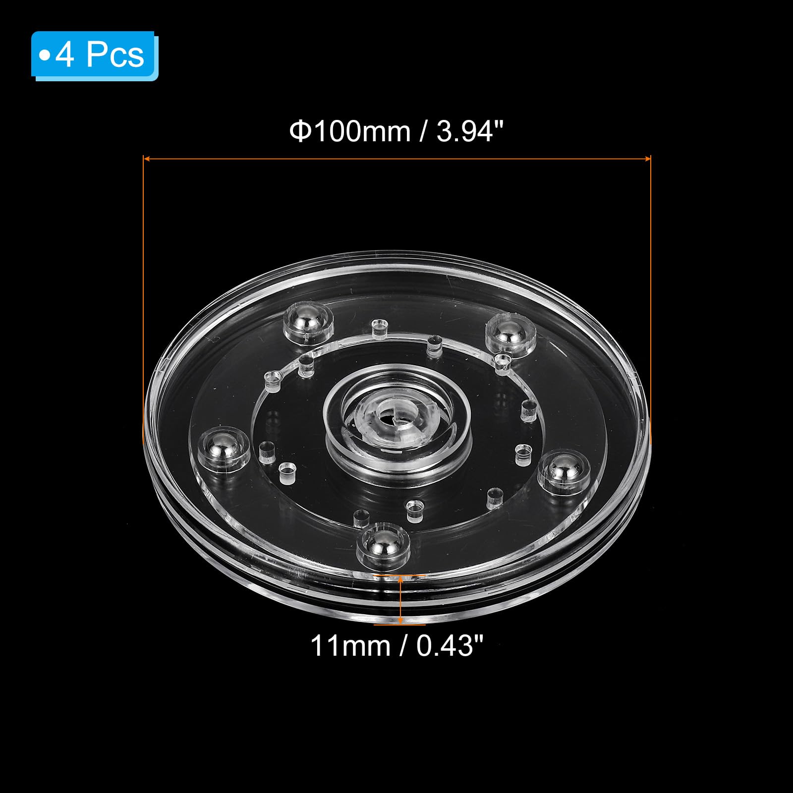 PATIKIL 4 Inch Heavy Rotating Swivel Stand - Image 2