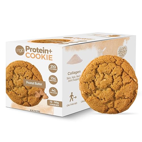 Miniatura 2 de 321glo Protein+ Cookies  Galletas horneadas suaves con colágeno de alto contenido en proteínas, 0.55 oz de proteína, aperitivo para hombres, mujeres