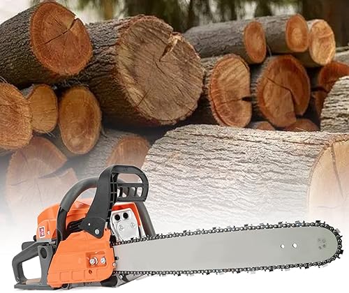Miniatura 3 de Hesitroad Motosierra inalámbrica, motosierra a gas de 58 cc y 20 pulgadas, motosierra de gasolina de mano de 8500 rpm de 2 ciclos opcional para