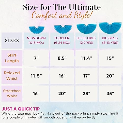 Miniatura 5 de Dancina Tutus clásicos para niña Disfraz, falda de tul a partir de 2-7 años y niñas grandes de 8-13 años