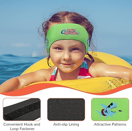 Miniatura 5 de HeySplash Swimming Headband Ear Band Swimmer Ear Protection Elastic Neoprene Ear Guard and Hair Guard for Kids Toddlers and Adults Designed to Keep