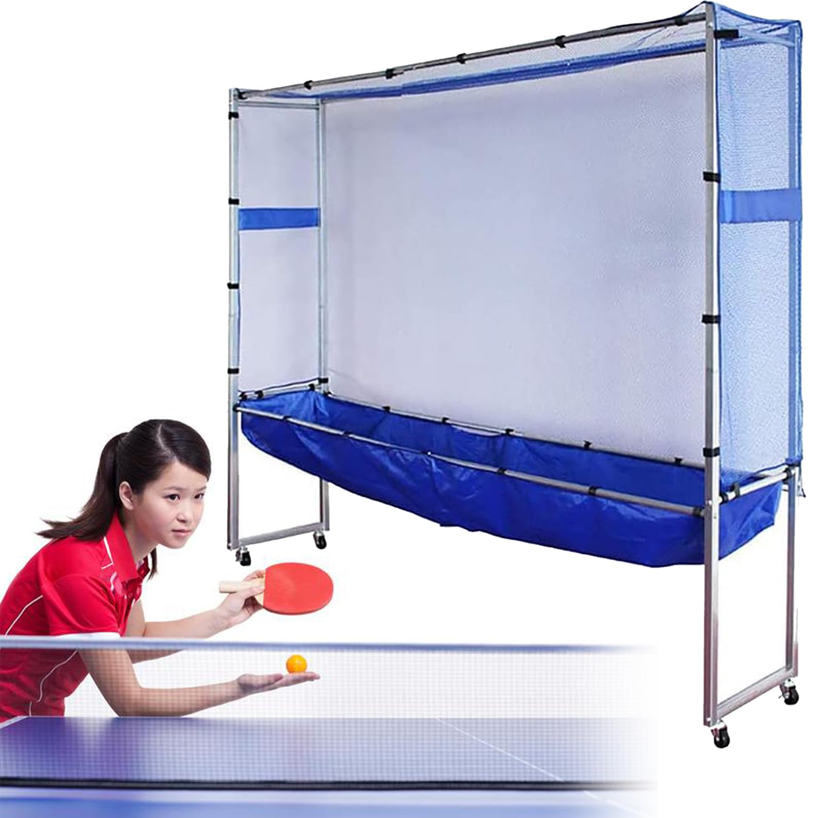 Rete di raccolta per ping pong e sistema di pratica